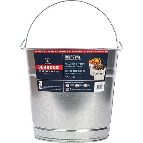 Unbranded 12 qt. Galvanized Steel Pail 